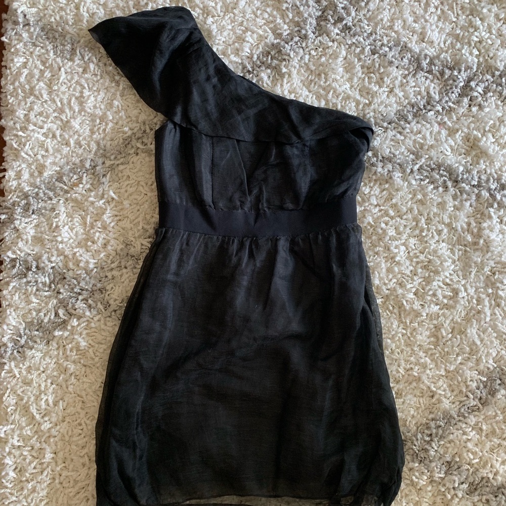 Geren Ford Black One Shoulder Dress